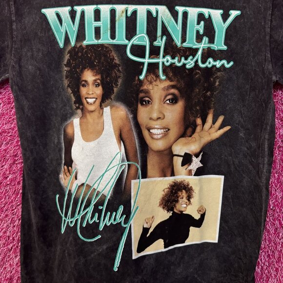Whitney Houston Collage black tee size small - Picture 2 of 6